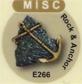 E266 岩といかり - イギリス輸入ポスト・ハウスサインのリリィホワイト